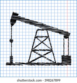 Oil drilling rig sign