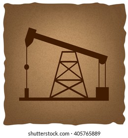 Oil drilling rig sign