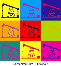 Oil drilling rig sign