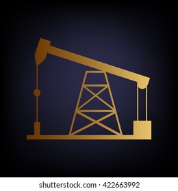 Oil drilling rig sign