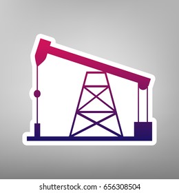 Oil Drilling Rig Sign Vector Purple Stock Vector (Royalty Free ...