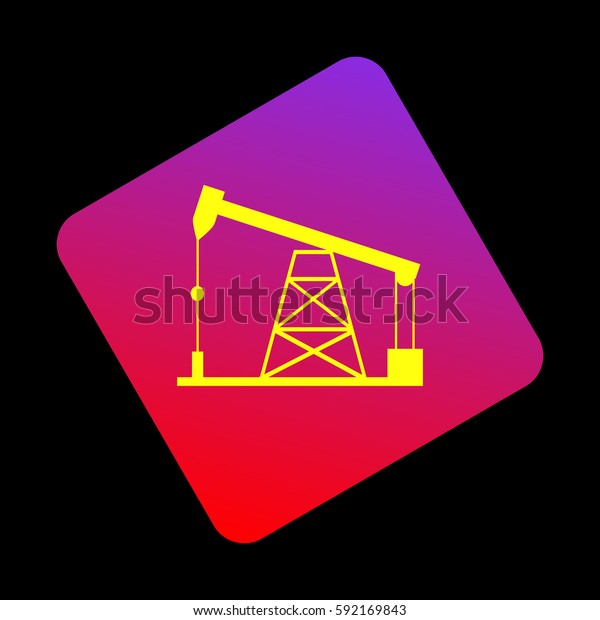 Oil Drilling Rig Sign Vector Yellow Stock Vector (Royalty Free ...