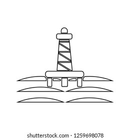 oil drilling station icon. Element of Ecology for mobile concept and web apps icon. Thin line icon for website design and development, app development