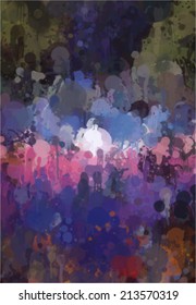 Oil drop abstract background landscape