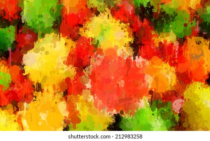 Oil drop abstract background orange