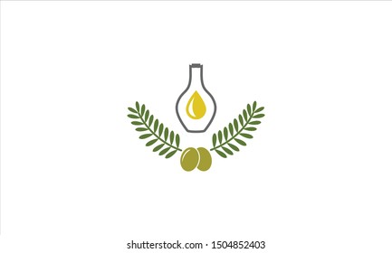 oil drop in bottle and leaf branches 