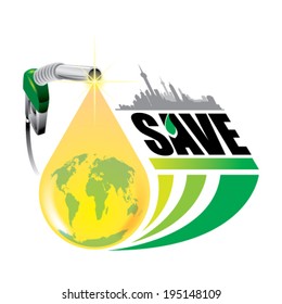 Oil drop concept - vector illustration