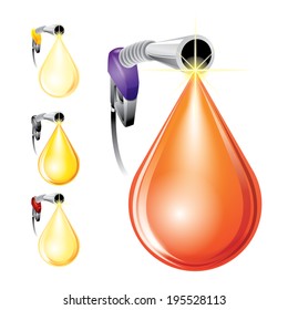 Oil drop concept - vector illustration