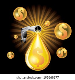 Oil drop concept - vector illustration