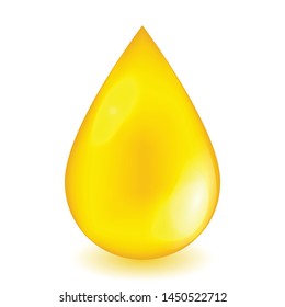 Oil drop or honey isolated on white background as industrial or healthy food concept. vector illustration.