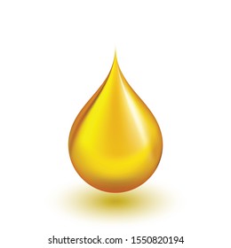 Oil drop or honey isolated on white background as industrial and petroleum concept. vector illustration.
