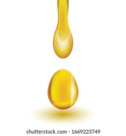 Oil drop or honey isolated on white background as industrial and petroleum concept. vector illustration.