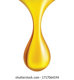 Oil drop or honey isolated on white background as industrial and petroleum concept. vector illustration.