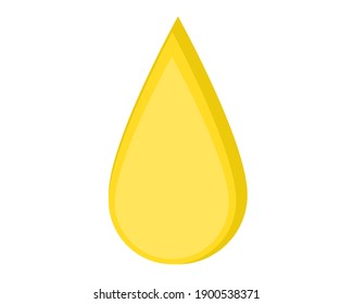 Oil drop or honey drop isolated on white background. Icon vector illustration.
