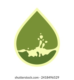 Icono de caída de aceite, se puede usar para logotipo y nombre de marca, ilustración vectorial.