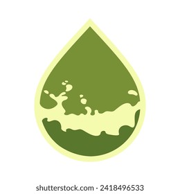 Ölabfallsymbol, kann für Logo und Markenname, Vektorgrafik verwendet werden.