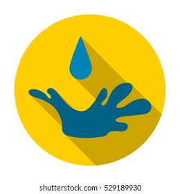 Oil drop icon in flat style isolated on white background. Oil industry symbol stock vector illustration.