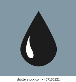 Oil drop icon. Isolated.Flat design. Vector illustration