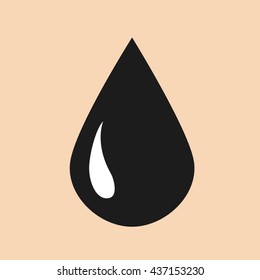 Oil drop icon. Isolated.Flat design. Vector illustration