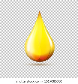 Oil drop icon on transparent background in vector format