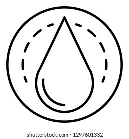 Oil drop icon. Outline oil drop vector icon for web design isolated on white background