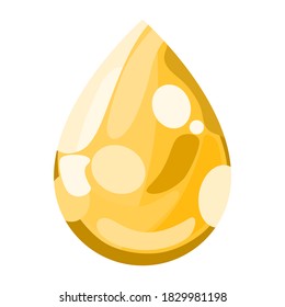 Oil drop icon vector in flat design