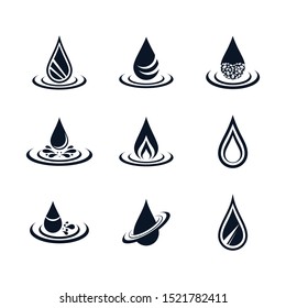 Oil drop icon vector icon illustration