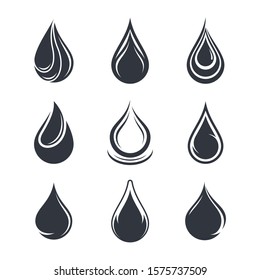 Diseño vectorial de icono de caída de aceite