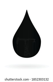 Icono de caída de aceite. ilustración vectorial