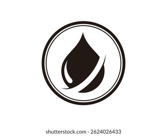 Ícone de gota de óleo ilustração vetorial para design e web isolado no fundo branco. Objeto de vetor de gota de óleo para web de etiquetas e publicidade	