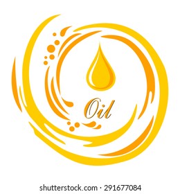 oil drop isolate on white back ground