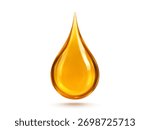 Oil drop isolated on white background. Vector realistic illustration