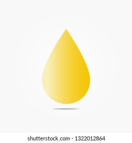 Oil drop isolated on white background. Icon of drop of oil or honey, EPS 10 contains transparency.