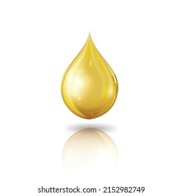 oil drop isolated on white background.vector illustration.