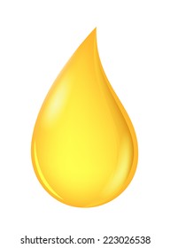 Oil Drop Isolated On White Background Stock Vector (Royalty Free ...