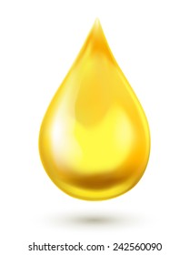 Oil drop isolated on white background. Vector illustration