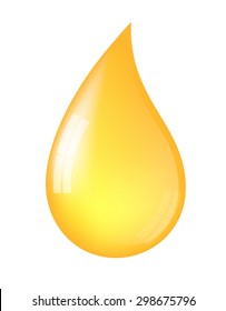 oil drop isolated on white