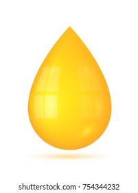 oil drop isolated on white 