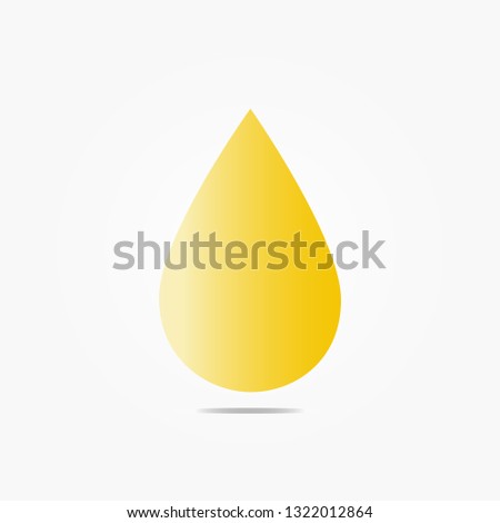 Oil drop isolated on white background. Icon of drop of oil or honey, EPS 10 contains transparency.