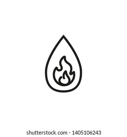 Oil drop line icon. Fuel, flame, gasoline. Petroleum concept. Can be used for topics like fossil, engine, industry
