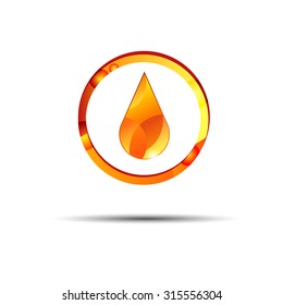 oil drop liquid vector yellow symbol illustration
