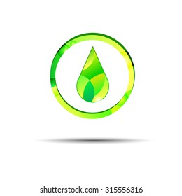 oil drop liquid vector yellow symbol illustration