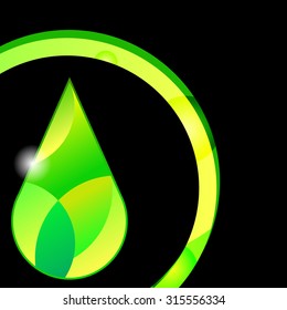 oil drop liquid vector yellow symbol illustration