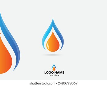 Oil drop logo design. Oil business logo design with gradient color. Gear oil. Organic. Finance. Olive. Creative design. Engine.