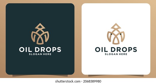oil drop logo design with minimalistic lines