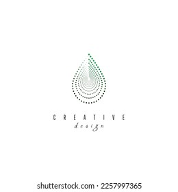 Ilustración vectorial del diseño del logotipo de caída de aceite. Logotipo de aceite natural aislado en fondo blanco