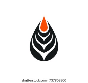 Oil drop logo vector illustration