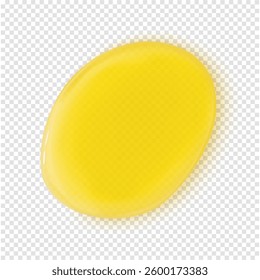 Oil drop realistic vector illustration isolated. Skincare yellow vitamin C serum spot