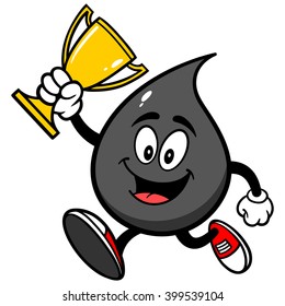 Oil Drop Running with a Trophy