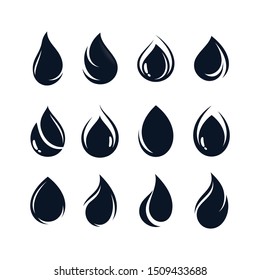 Oil drop vector icon illustration